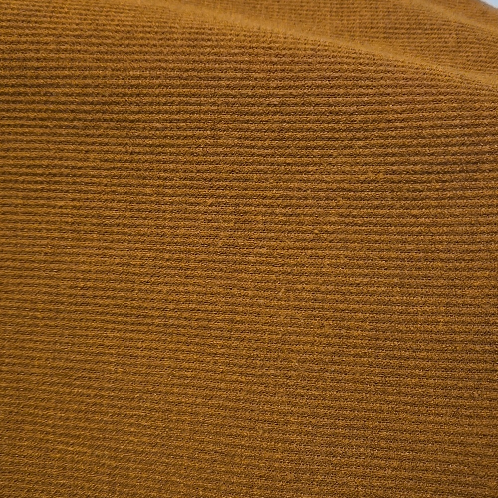 Madewell Mustard / Amber Square Neck Puff Sleeve Ribbed Sweater, Size Medium - Picture 5 of 6